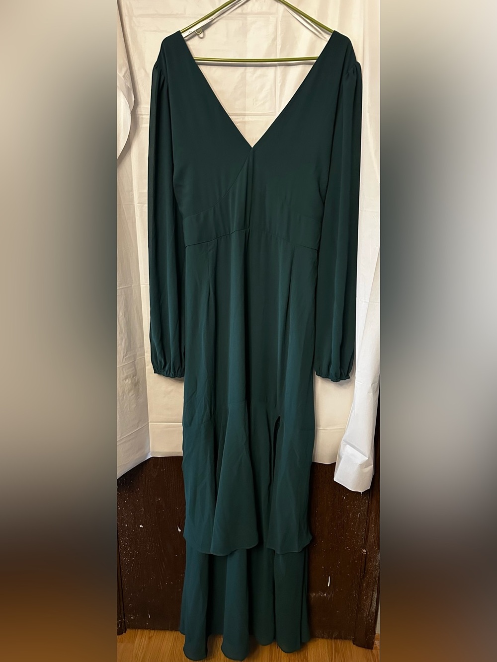 Hunter Green Maxi Dress - Long Sleeve NWT size 3X